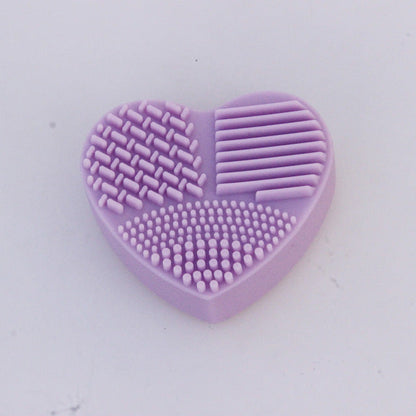 Heart Shape Makeup Brush Cleaning